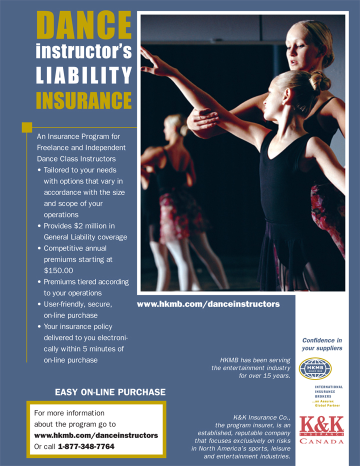 Liability Insurance for Dance Instructors CADA/West